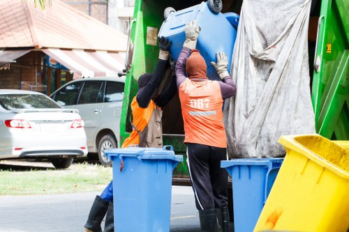 Preparing for rubbish clearance in Camberwell